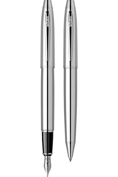 Mena Rise Şirinshop Noble 35 Fountain Pen Ballpoint Pen Set Chrome 1108107