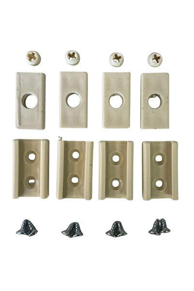 Kidmex Plise Perde Krem Vidalı Montaj Aparatı ve İp Kilidi (4 Adet)