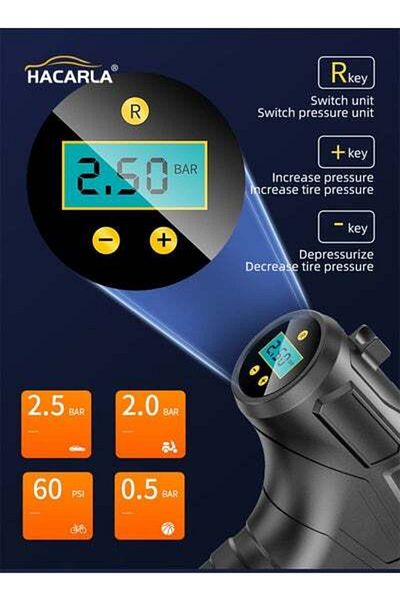 MOTIM Cordless Tyre Inflator Air Compressor 12V USB Rechargeable Battery 150PSI Portable Car Tyre Pump