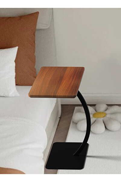 sharpdo 2-Pack Wrought Iron Removable Solid Wood Metal Side Table 48*33*65CM