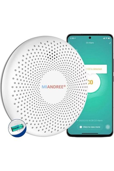 MIANDREE Smart 2-in-1 Wi-Fi Smoke and Carbon Monoxide Detector, MIANDREE®, 10 Year Battery