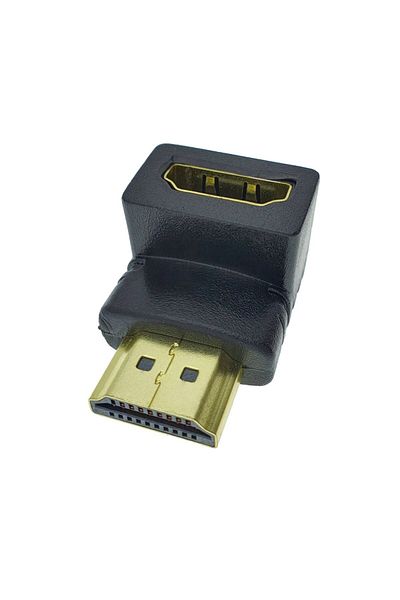 OEM HDMI male to HDMI female adapter, 90 degree angle down