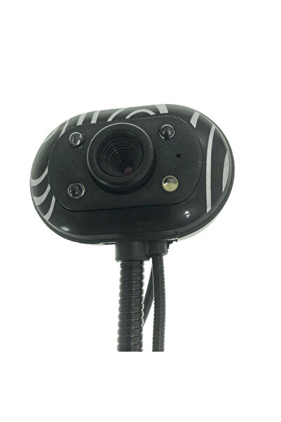 OEM USB Webcam, with desk stand, microphone, flexible arm, nightvision, 480p, black