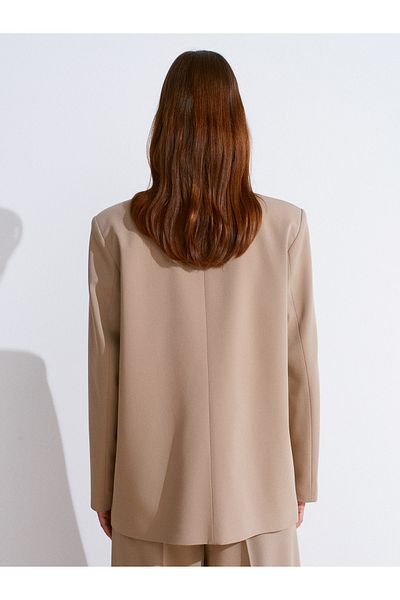 Dilvin 60767 Blazer Jacket-Beige
