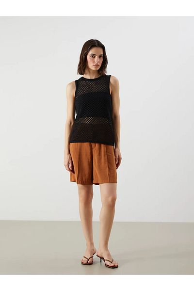 LC Waikiki Lcw Vision Crew Neck Openwork Women's Knitwear Singlet