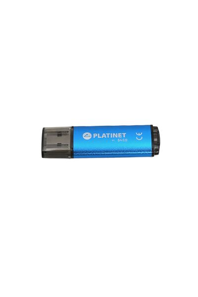 Platinet USB 2.0 memory stick Platinet 64Gb, X-Depo 43611, with cap, blue