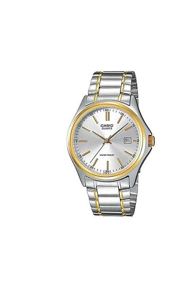 casiu Casio watch MTP-1183, two-tone hands, silver with gold accents, made of stainless steel