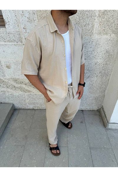 laqa Muslin Shirt Baggy Set