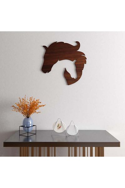 4gdran Wooden decorative sculpture with a horse design