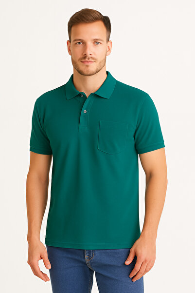 Duss Men's Pocket Polo Neck T-Shirt