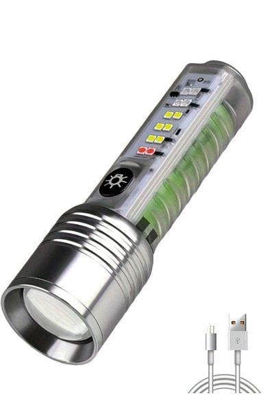 Generic Unagia Rechargeable LED Flashlight, Ultra Bright 20000 Lumens, 8 Modes, Zoomable, IP 65 Waterproof f