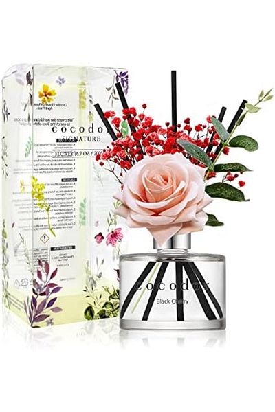 cocod'or Rose Flower Reed Diffuser/Black Cherry/6.7oz (200ml)/1 Pack