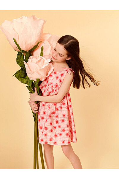 LC Waikiki okrugla kragna Haljina sa naborima za devojčice