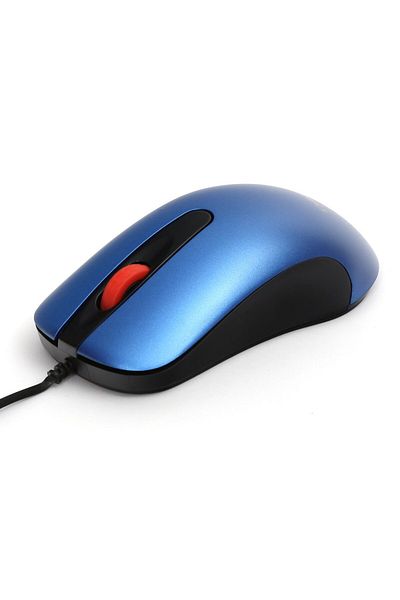 Omega Mouse USB, Omega 45267 OM-520, cu cablu 1.2 m, 3 butoane, 1000 dpi, albastru cu negru
