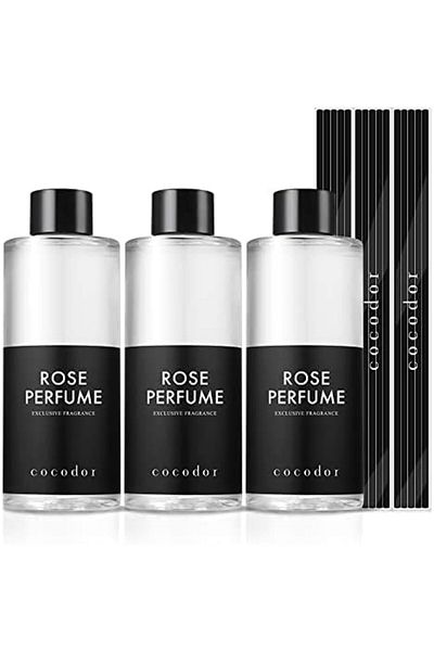 cocod'or Reed Diffuser Oil Refill/Rose Perfume/6.7oz(200ml)/3 Pack