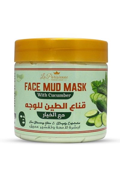 ECOLYTE+ La Parisienne Face Mud Mask, Deep Cleanse, Tighten & Exfoliate, Blemish Fighting (Cucumber, 500g)