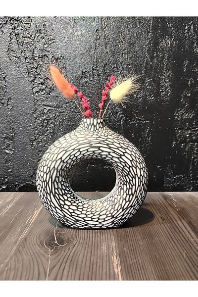 ÇINARASYADAHOME Bohemian Style Patterned Vase Decorative Object Figurine