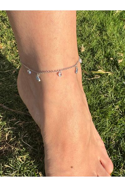 bijuxbymrv Eye Charmed Stone Dangle Anklet
