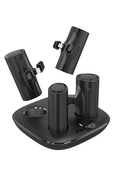 Promate PROMATE 5000 mAh 4-piece Power Bank Kit - Black