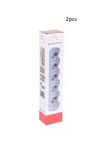 Generic 2-piece hook and organizer for brooms, wipers, and cleaning tools, plastic, gray: Ashtf