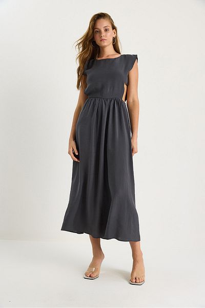 Bianco Lucci Women's Side Band Detailed Long Modal Dress 5254 60281099