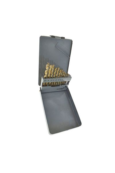 OEM Set of 13 Hss Titanium Drill Bits, For Metal, From 1.5 To 6.5mm, In Metal Case
