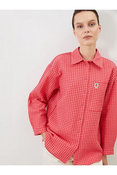 LC Waikiki New Season Plaid Women's Shirt Tunic - S5Ra55Z8