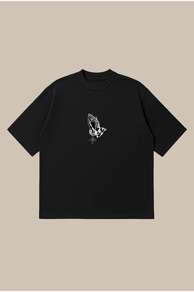 PURE POWER Saint Prayer Boxy Fit Oversize Unisex Tshirt – Printed T-Shirt |   Streetwear