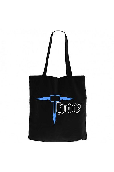 Z zepplin Thor Stormbreaker Black Zippered Cloth Bag Gabardine
