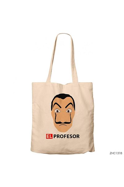 Z zepplin La Casa De Papel Face Cream Zippered Cloth Bag Gabardine