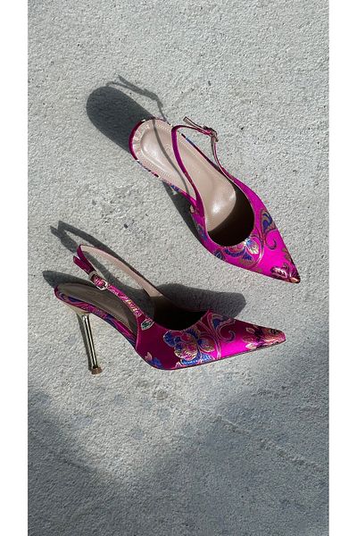 Letafia Valley Ethnic Pattern Heeled Shoes
