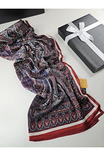 PİRAMİT DİOREL ETRO VUAL İPEK ŞAL ŞAL DESEN KIRMIZI