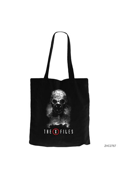 Z zepplin The X Files Black Zippered Cloth Bag Gabardine