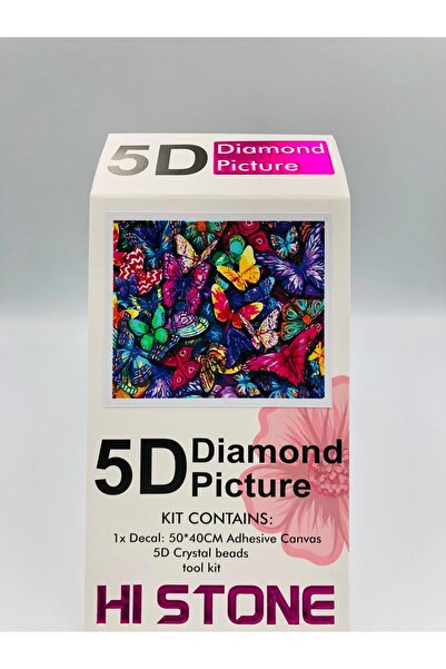 DUCK HOBY 50x40 Boncuklu Taş İşleme Mozaik Elmas Goblen Tablo Resim Boncuk Pu...