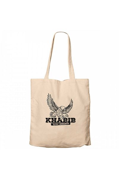 Z zepplin Geantă din pânză cu fermoar Khabib Eagle Cream Gabardine