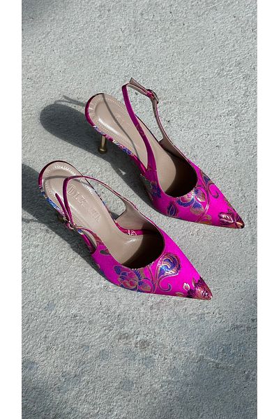 Letafia Valley Ethnic Pattern Heeled Shoes