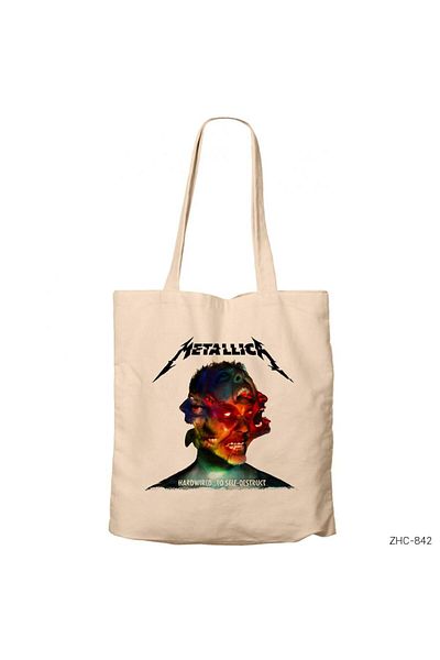 Z zepplin Geantă din pânză cu fermoar crem Metallica Hardwired Gabardine
