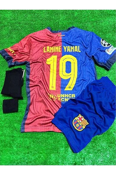 yenteks Lamine Yamal Barcelona. Noua Sezon Bordo Formă Acasă Copii Set Ciorapi Cadou