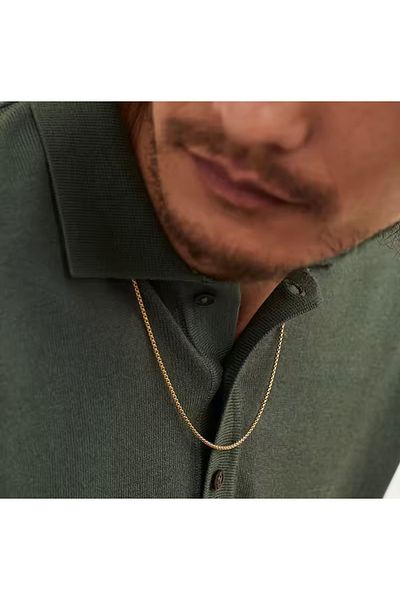 derokas 316 L Albanian Knitted Model Gold Steel Necklace Tarnish-Free