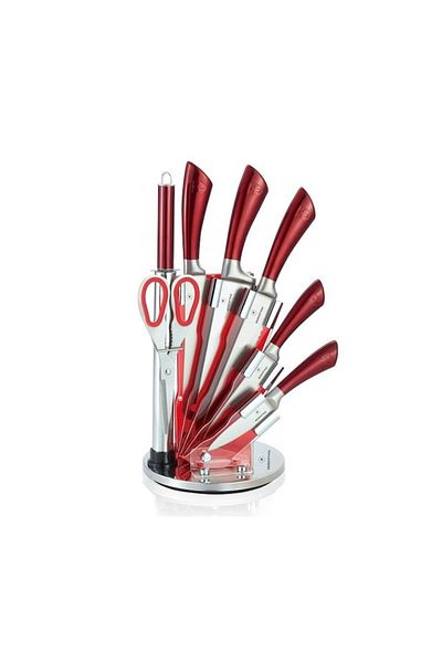 HERENTHAL Set cutite 8 piese Herenthal HT-KKS804, suport acrilic rotativ