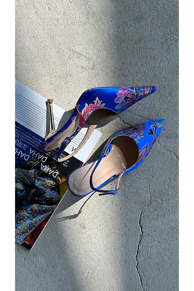 Letafia Valley Ethnic Pattern Heeled Shoes