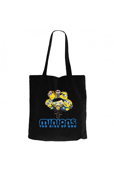 Z zepplin Minions Ride Bikes Cream Zippered Cloth Bag Gabardine