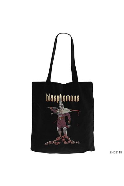 Z zepplin Blasphemous Black Zippered Cloth Bag Gabardine