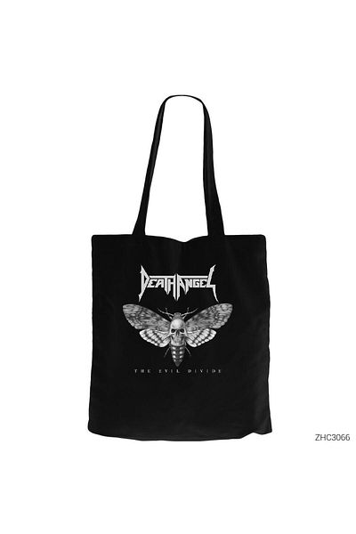 Z zepplin Death Angel the Evil Divide Black Zippered Cloth Bag Gabardine