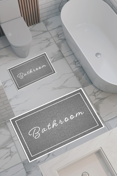 THEMODERNHANE سجادة حمام صديقة للبيئة منقوشة بالقش، قاعدة مضادة للانزلاق، آمن...