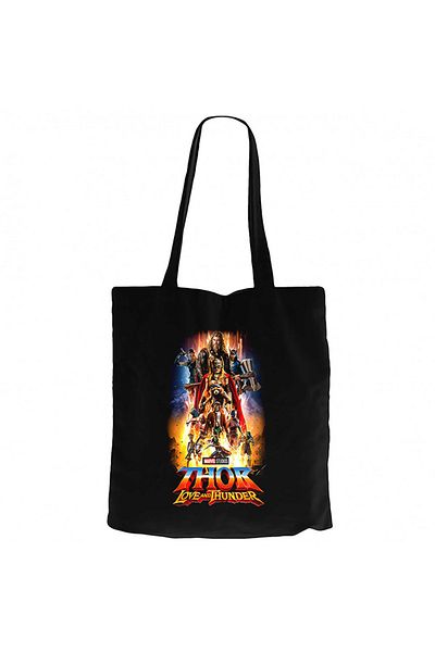 Z zepplin Thor Love and Thunder Crew Black Zipper Cloth Bag Gabardine