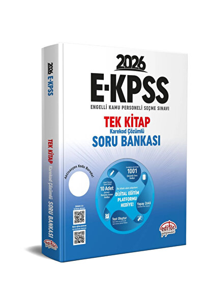 Editör Yayınevi 2026 EKPSS Tek Kitap Soru Bankası Günce Müfredat Uyarlıdır