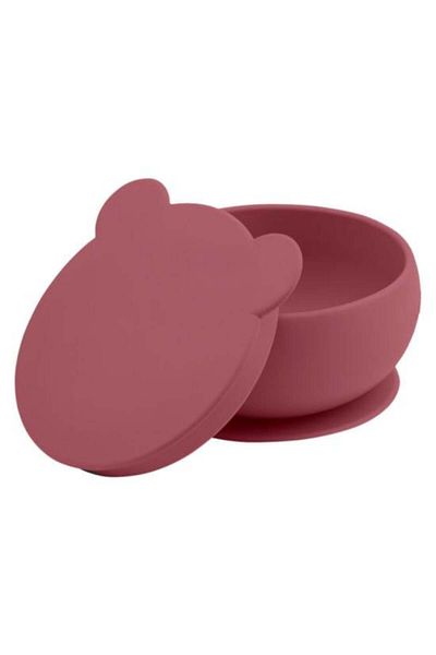 MBB ETİCARET OiOi Silicone Bowl with Lid Velvet Rose