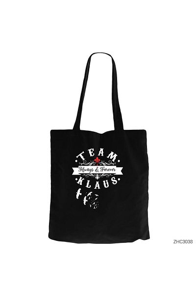 Z zepplin Team Klaus Black Zippered Cloth Bag Gabardine