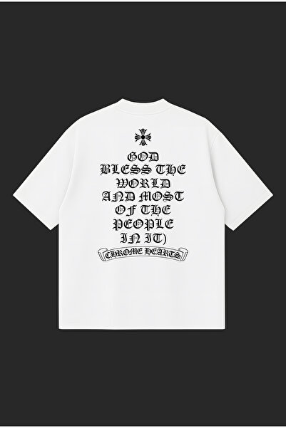 PURE POWER Μπλουζάκι Chromehearts God Bless Boxy Fit Oversized Unisex – Μπλουζάκι με τύπωμα | Streetwear